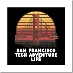Tech Adventure Life San Francisco Sunset Posters and Art